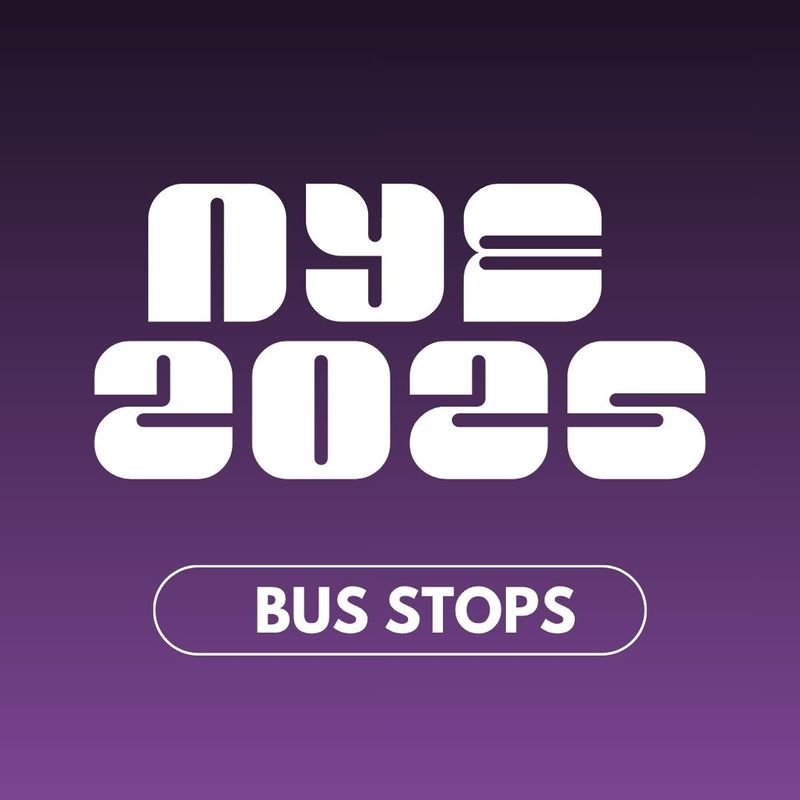 NYE 2025 Bus Stops Graphics